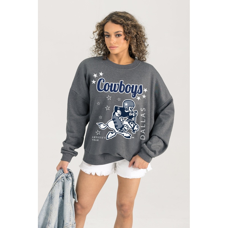 DALLAS COWBOYS Ready To Rumble Fleece Crewneck Pullover