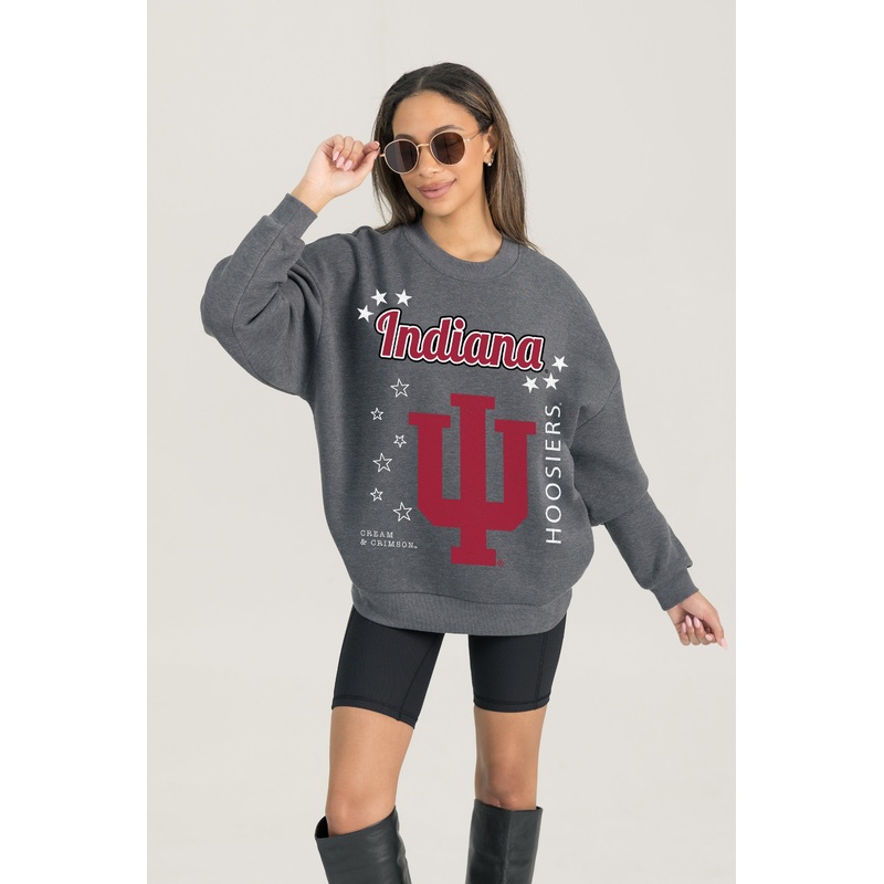 INDIANA HOOSIERS Ready To Rumble Fleece Crewneck Pullover