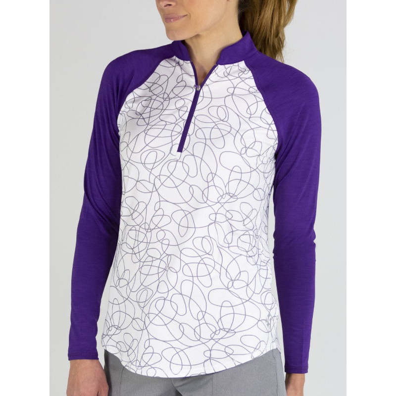 Jofit Womens Long Sleeve Mock Purple Mist #UT082-SSW