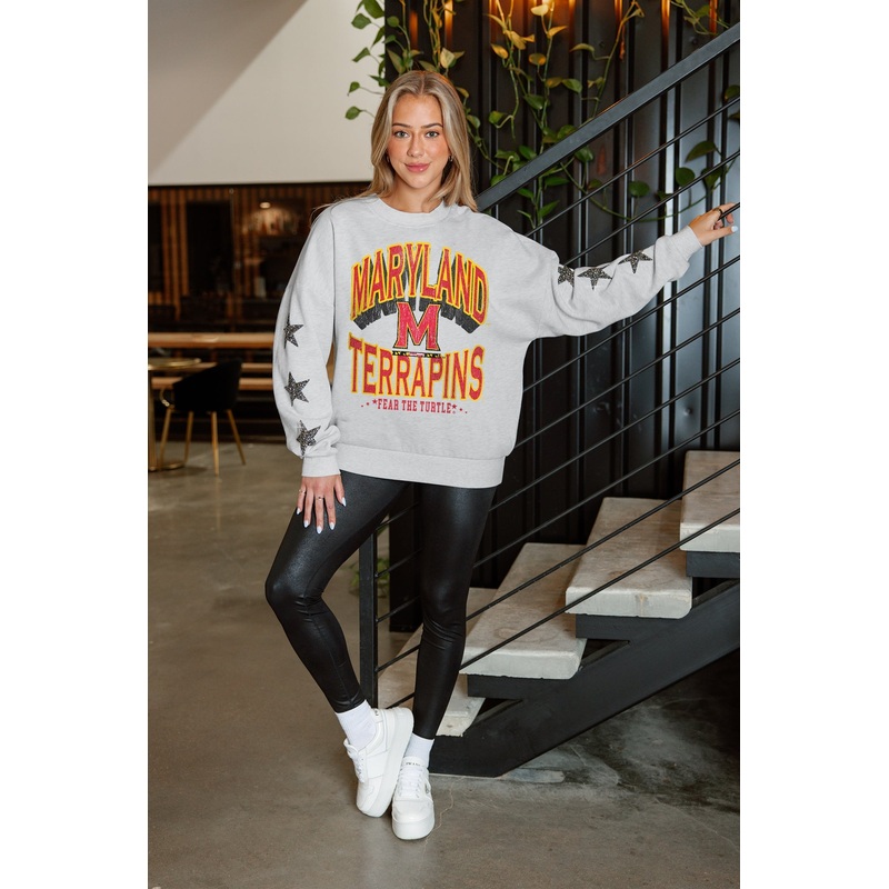 MARYLAND TERRAPINS RESILIENCE STAR EMBELLISHED CREW SWEATSHIRT
