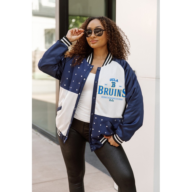 UCLA BRUINS INNER DRIVE THROWBACK VARSITY BOMBER JACKET