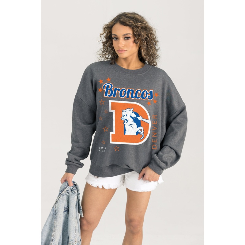 DENVER BRONCOS Ready To Rumble Fleece Crewneck Pullover