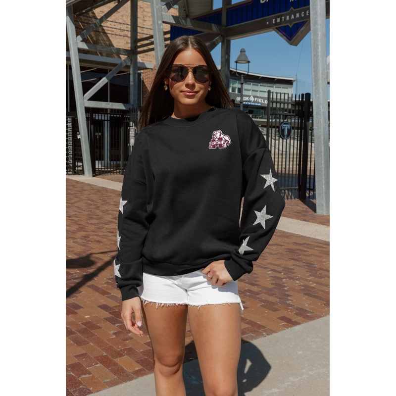 MISSISSIPPI STATE BULLDOGS Dedication Star-Sleeve Crewneck Pullover